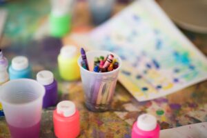 Photo Preschool Playtime: The Magic of Finger Painting for Little Artists