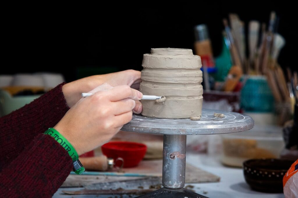 Photo Toddler Tots: Happy Hands Making Simple Clay Shapes